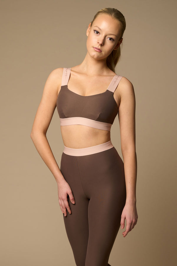 Zinal Sports Bralette Crop Top Soft Earth